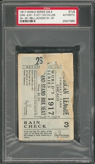 1917 World Series Game 5 Grand Stand Box Seat Pass From 10/13/1917 (PSA)